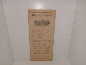 Warranty Deed from Jackson County Missouri (Filled out in 1887)