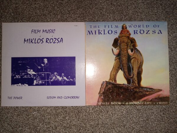 2 Vinyl Records of Film Music by Miklós Róza: Film Music: Miklós Róza: The Power/Sodom and Gomorrah / The Film World of Miklós Róza: Jungle Book/A Double Life/Crisis(See Details)