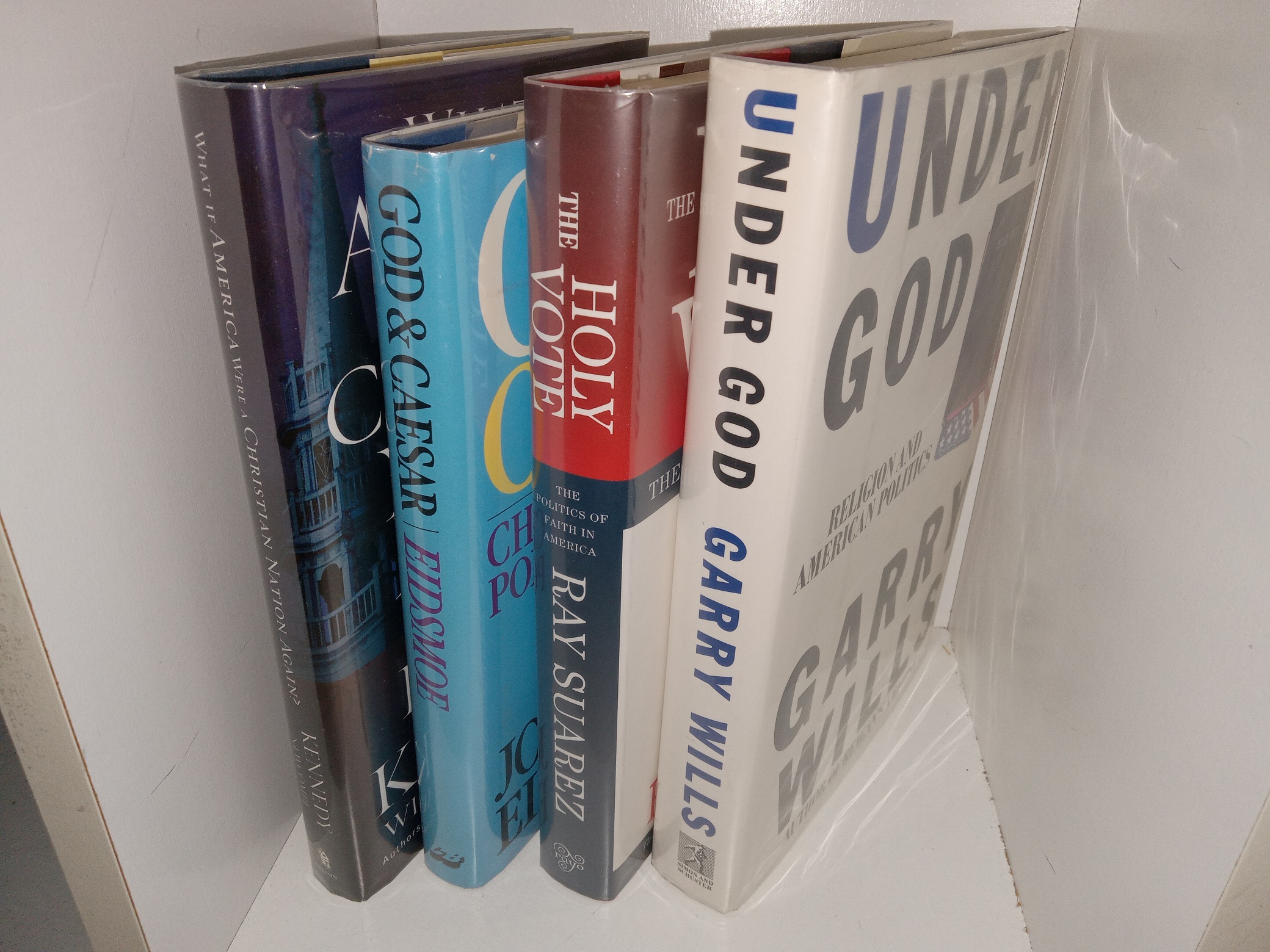 4 Books on American Politics: What if America Were a Christian Nation Again? / God & Caesar: Christian Faith & Political Action / The Holy Vote: The Politics of faith in America / Under God: Religion and Politics (See Details)