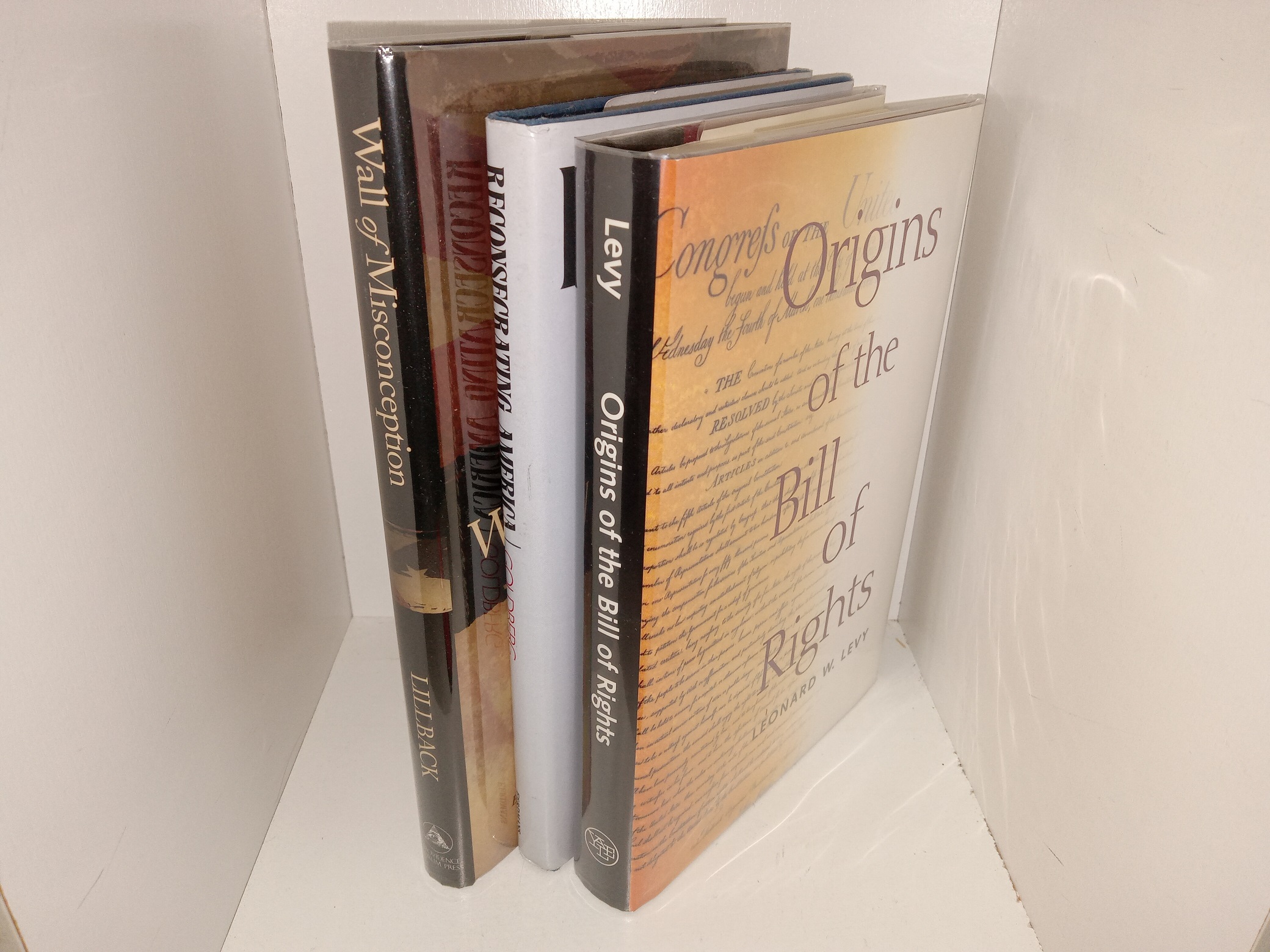 3 Books on American Politics: Wall of Misconception: Does the Separation of Church and State Mean the Separation of God and Government / Reconsecrating America / Origins of the Bill of Rights (See Details)
