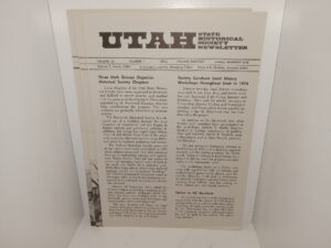 3 Issues of Utah State Historical Society Newsletter for the Year 1974