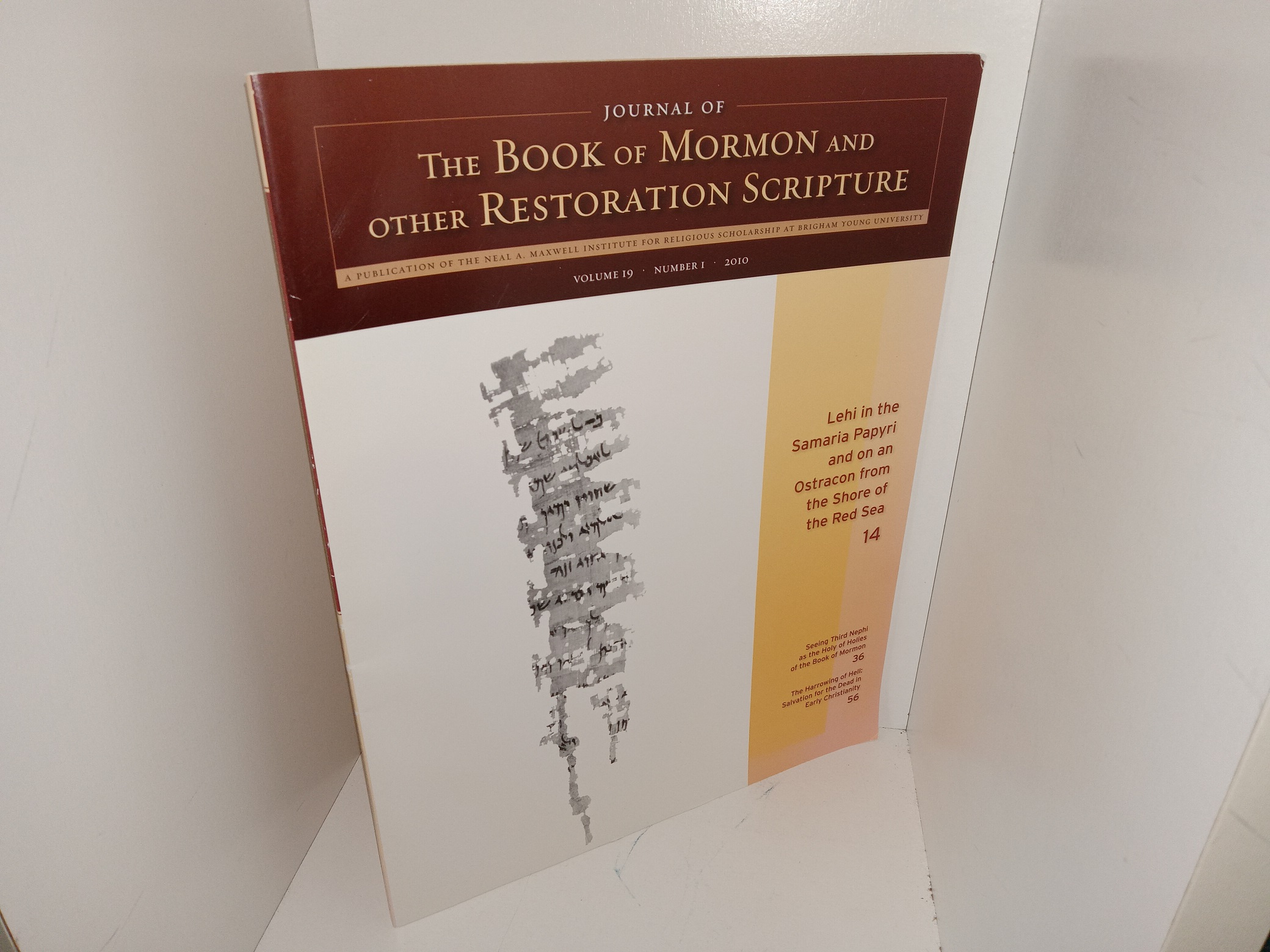 Journal of The Book of Mormon and Other Restoration Scripture: Vol. 19, No. 1, 2010 (2010)