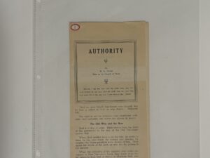 Authority (pamplet) by WA Draves