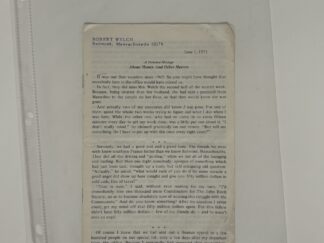 About Money and other Matters personal message (pamphlet) by Robert Welch June 1, 1973