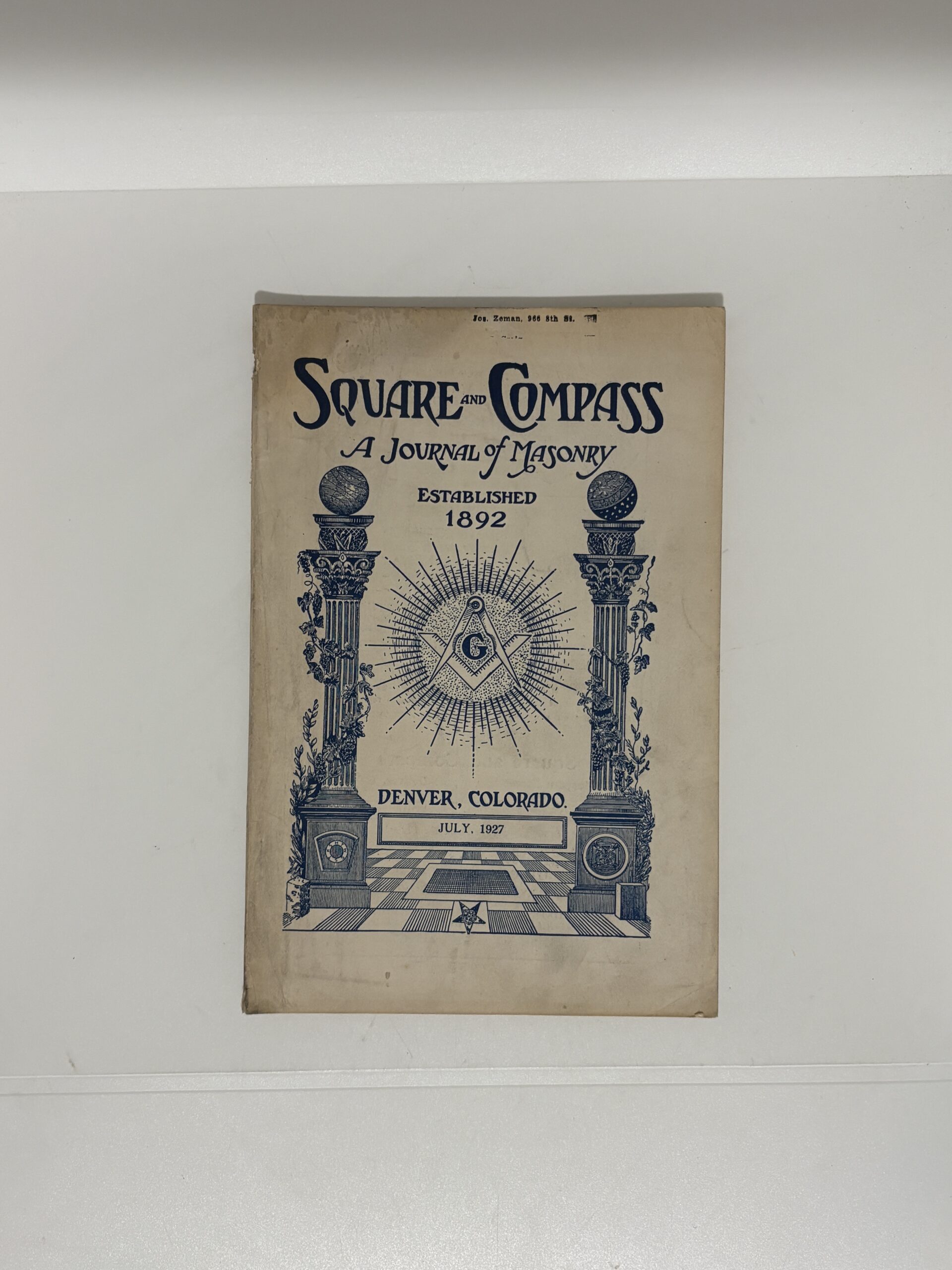 Square and Compass – A Journal of Masonry July 1927
