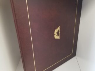 Large Diploma Cover — Burgundy Vinyl Covers — Sticker says: “Large Diploma Covers”