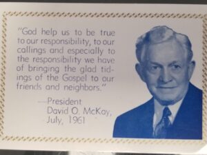 Card with Quote from LDS Church President David O. McKay