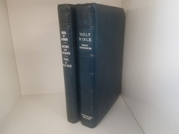 1976 — Blue Leather Set:  Holy Bible & Triple Combination