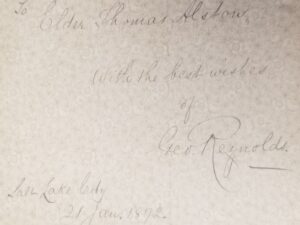 1888 — The Story of the Book of Mormon — George Reynolds [Inscribed & Signed by the Author] — Leather First Edition