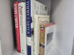 5 Jimmy Carter Items / 4 Books & New CDs / Sharing Good Time (CDs); An Hour Before Daylight; Jimmy Carter The Man & The Myth; Jimmy Carter, An Interpretive Biography; Christmas in Plains