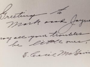 1937 — Christmas Bells — E. Cecil McGavin — Inscribed & Signed by E. Cecil McGavin — Hardcover
