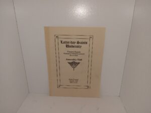 Latter-day Saints University: Twenty-Eighth Annual Commencement Exercises: Assembly Hall, Friday Evening, June 2, 1916, 8:00 o’clock (Pamphlet) (Program) (1916)