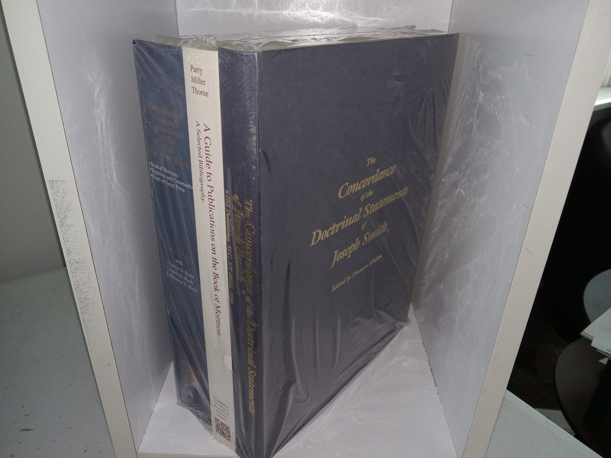 Bundle of 3 LDS Books: Eldin Ricks's Thorough Concordance of the LDS Standard Works: Book of Mormon, Doctrine and Covenants, Pearl of Great Price / A Guide to Publications on the Book of Mormon: A Selected Bibliography / The Concordance of the Doctrinal Statements of Joseph Smith (See Details)