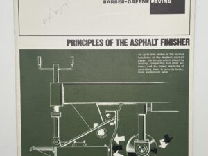 Principles of the Asphalt Finisher (1972)