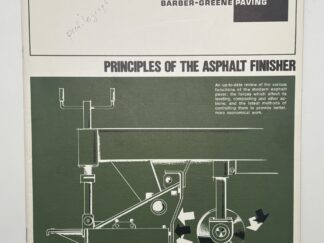 Principles of the Asphalt Finisher (1972)