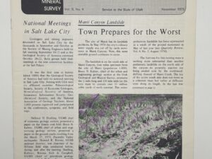Utah Geological & Mineral Survey Quarterly Review Vol 9 No 4 November 1975