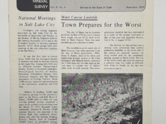 Utah Geological & Mineral Survey Quarterly Review Vol 9 No 4 November 1975