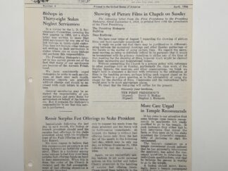 The Messenger: No. 4, April 1956