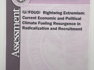 US Department of Homeland Security Assessment on Rightwing Extremism April 7,2009