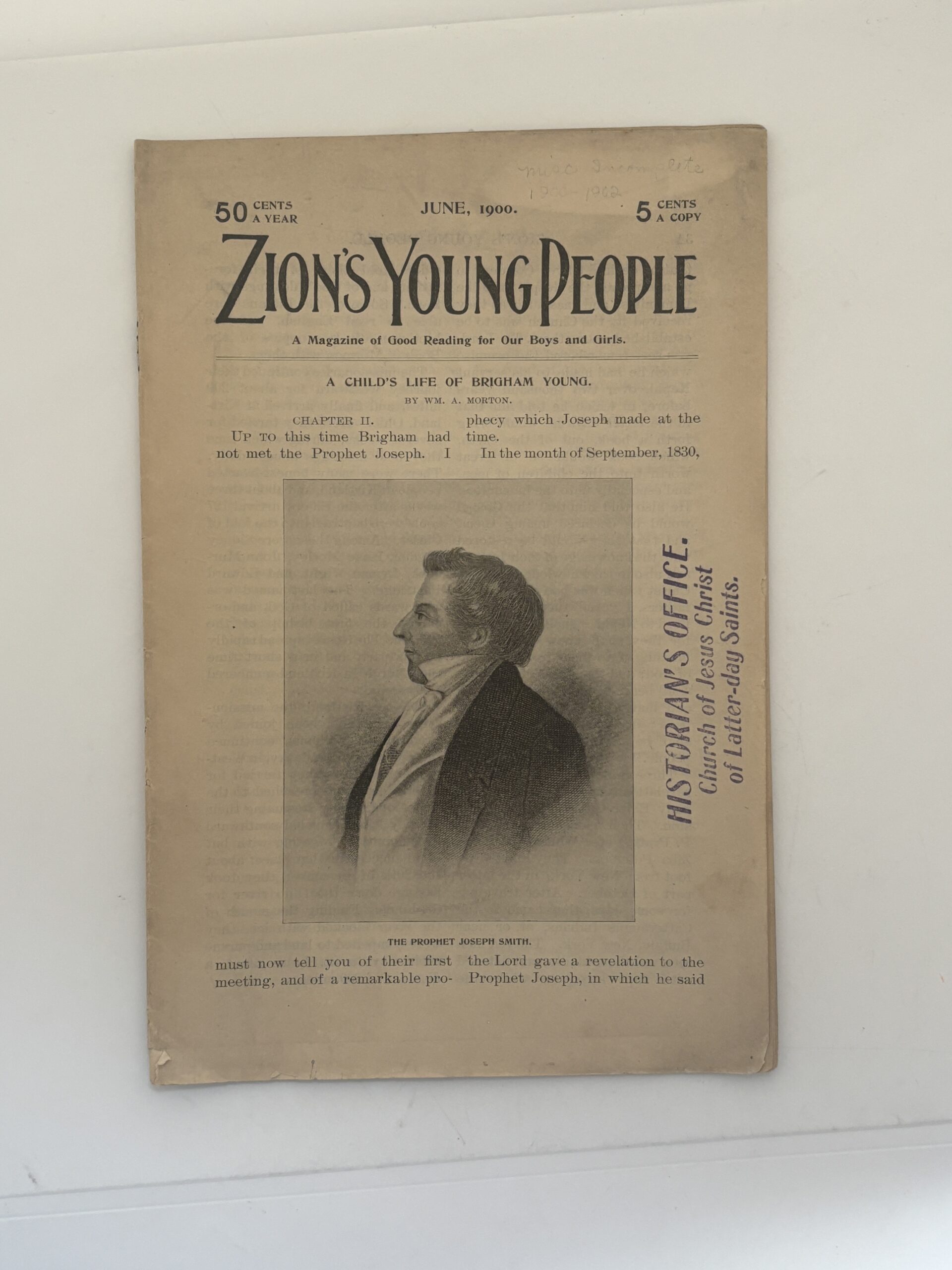 Zion’s Young People June, 1900