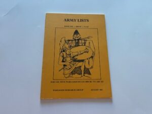 1981-Army Lists: Book One-3000 BC-75 AD- August 1981- Wargames Research Group