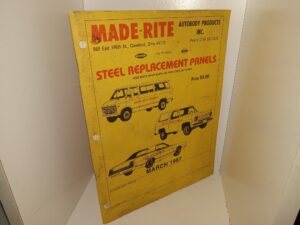 Made-Rite Steel Replacement Panels and Body Shop Supplies: March 1987 Catalog (1987)