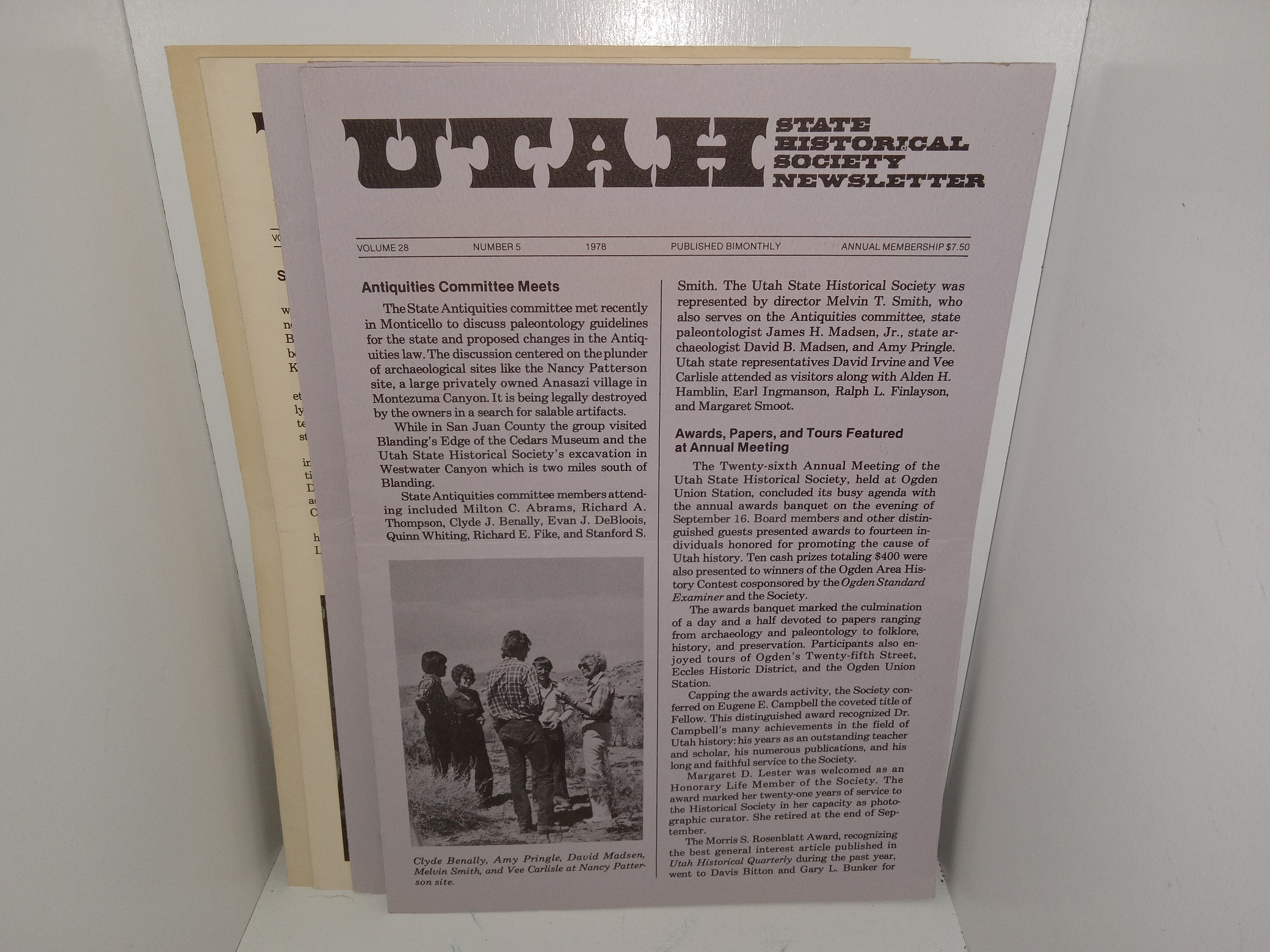 4 Issues of Utah State Historical Society Newsletter (See Details)