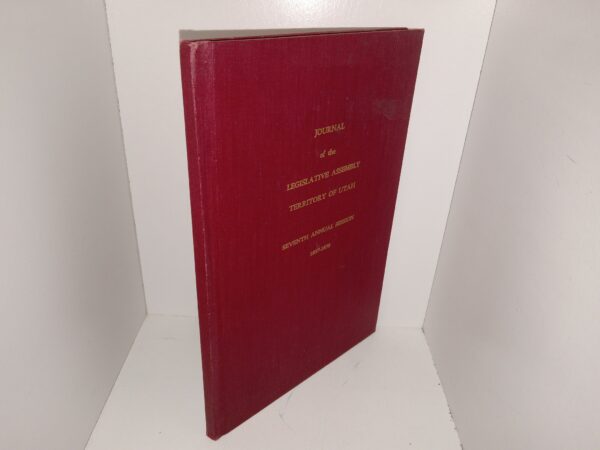 Journal of the Legislative Assembly Territory of Utah: Seventh Annual Session, 1857-1858 (1956)