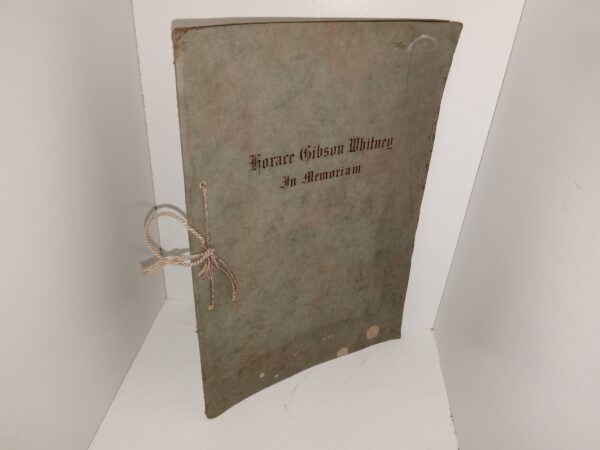 Horace Gibson Whitney: in Memoriam (1920)