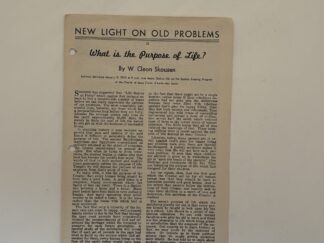 KSL Radio New Light on Old Problems #25 “What is the Purpose of Life” by W. Cleon Skousen January 11, 1953