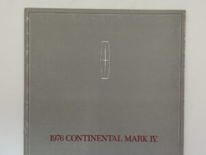 1976 Lincoln Continental Mark IV marketing booklet