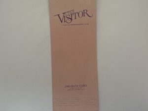 Utah Visitor magazine 1983 advertising rate card