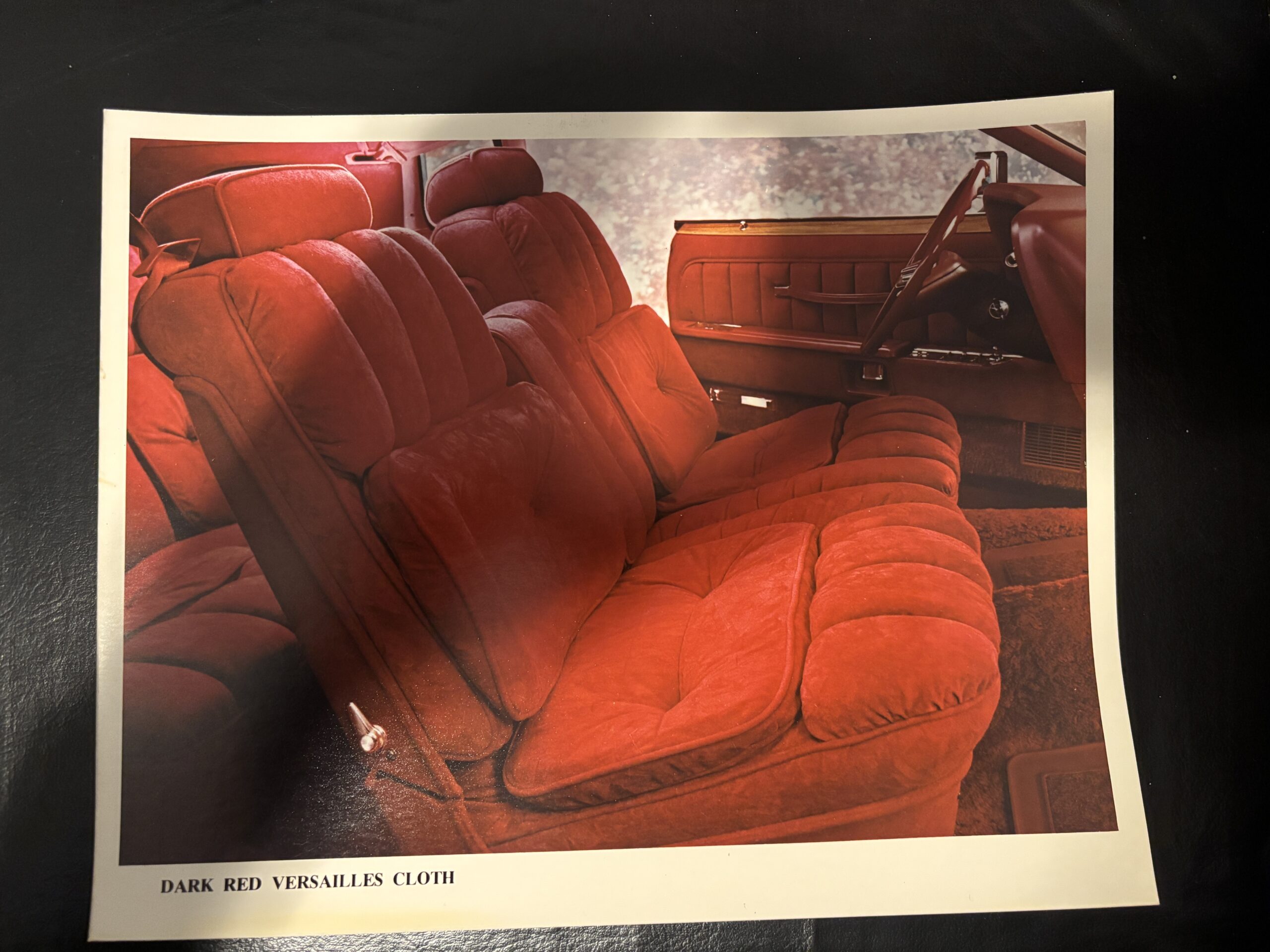 1976 Lincoln Continental Dark Red Versailles Cloth interior photo