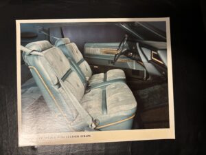 1976 Lincoln Continental Aqua Blue Velour with leather Straps interior photo