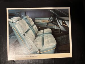 1976 Lincoln Continental Aqua Blue Velour with leather Straps interior photo
