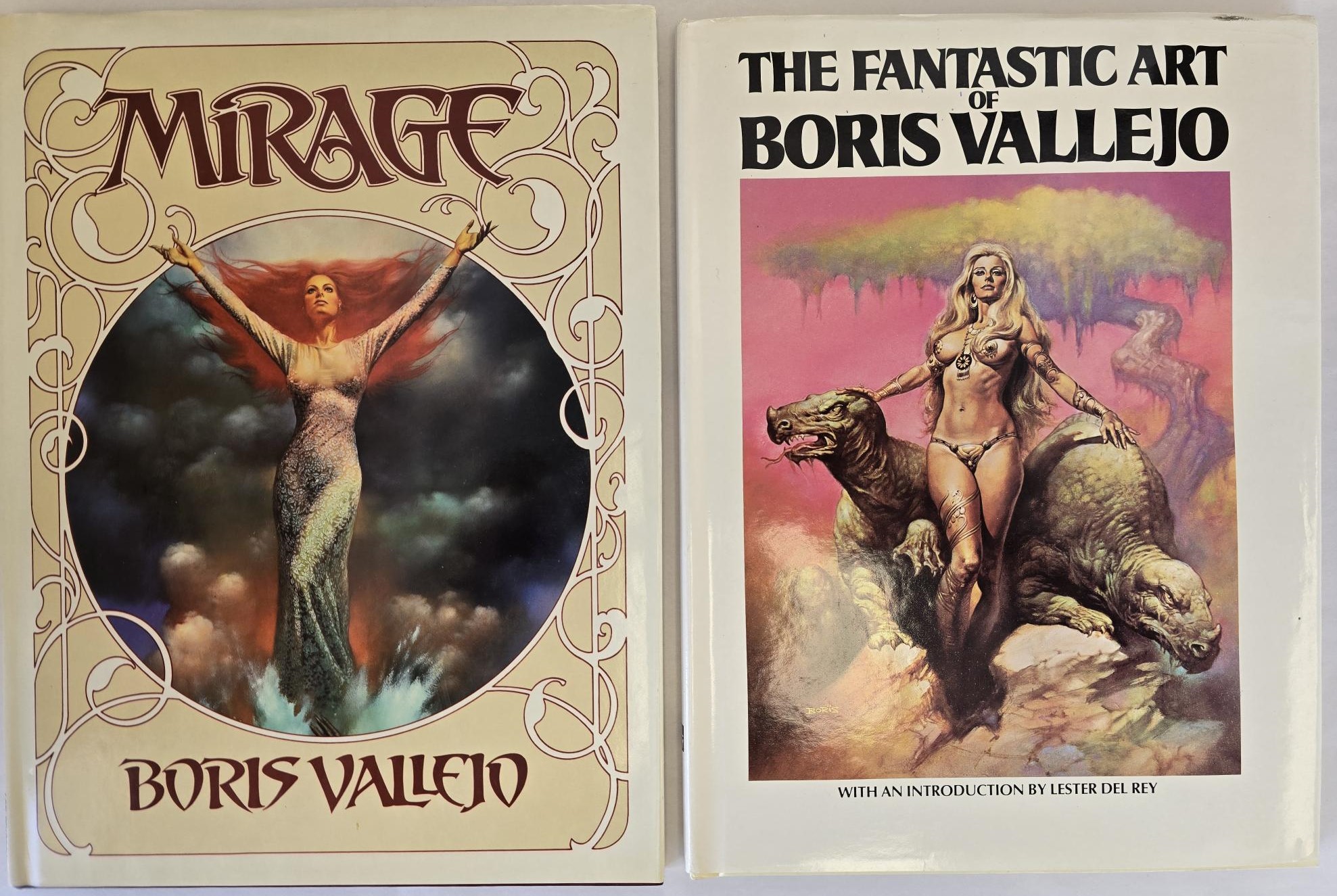 2 Books by Boris Vallejo — Mirage / The Fantastic Art of Boris Vallejo — Large Size Hardcovers