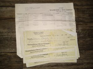 Evans & Early Funeral Homes Bundle of Old Checks