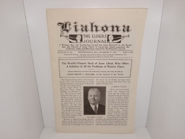 Liahona: The Elder’s Journal: Vol. 31, No. 14—993, Independence, MO., December 19,1933 (1933)