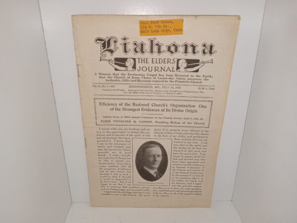 Liahona: The Elders’ Journal: Vol. 31, No. 3—982, Independence, MO., July 18, 1933 (1933)