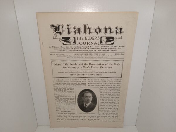 Liahona: The Elders’ Journal: Vol. 24, No. 3—800, Independence, MO., July 27, 1926 (1926)