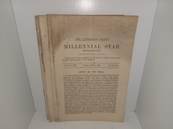 4 Issues of The Latter-day Saints’ Millennial Star from the Year of 1909 (See Details)