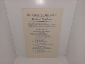 The Order of the Cross: Members’ Newsletter: March/April, 1963 (1963)