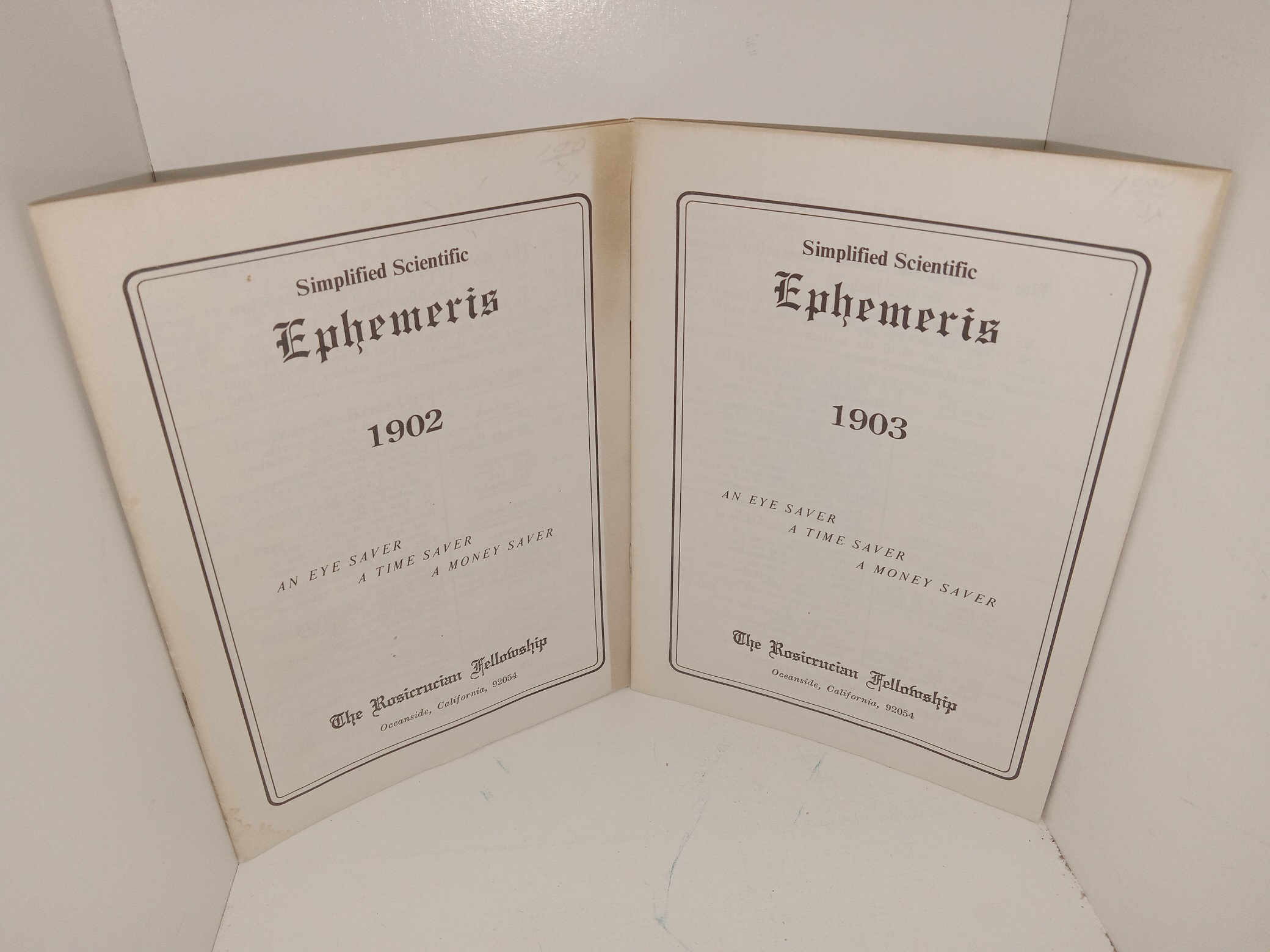 2 Issues of Simplified Scientific Ephemeris: 1902 & 1903