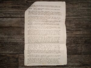 WWII Radio Transcript (Unknown Publishing Date) ~ Unknown Author