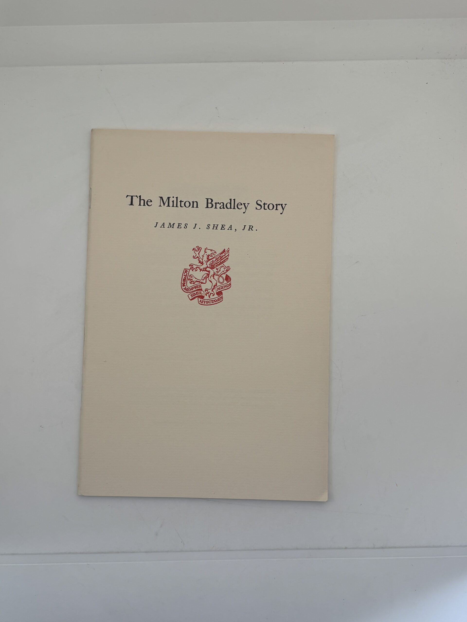 The Milton Bradley Story (1973) by James J. Shea, Jr.