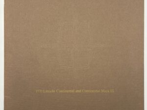 1970 Lincoln Continental Mark IV marketing booklet