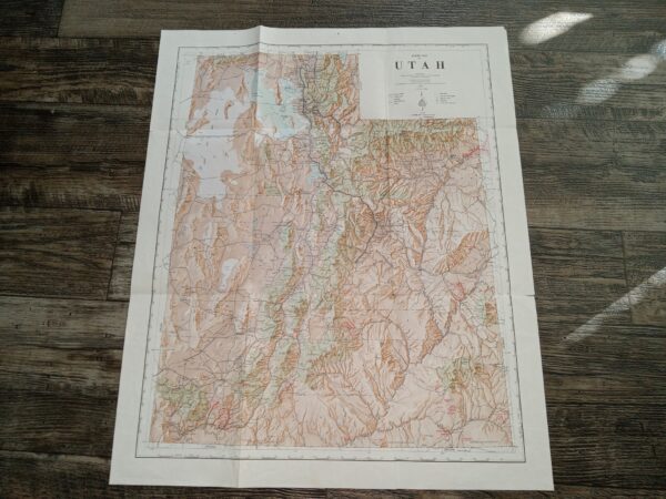 Relief Map of Utah (1947) ~ Unknown Cartographer