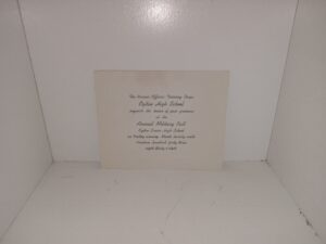 The Reserve Officers Training Corps Ogden High School Annual Military Ball for 1943 Invitation Card