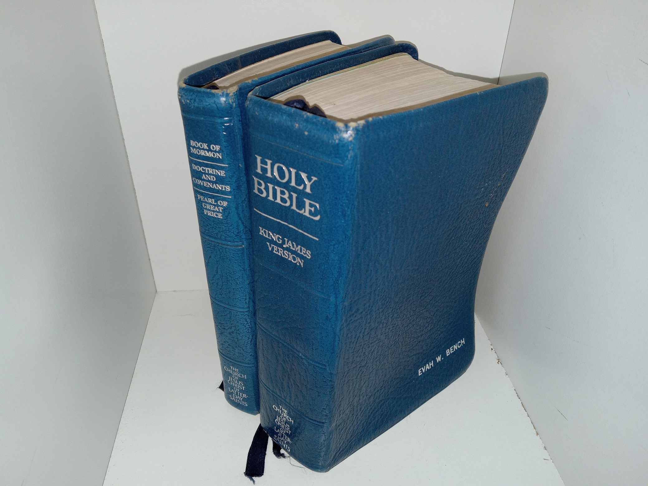 LDS, Blue Leather Holy Bible: King James Version & Triple Combination (1983)