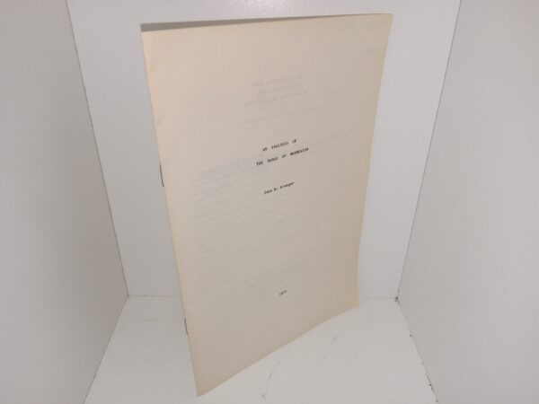 An Analysis of the Names of Mormonism (Rare) (1979) ~ by John R. Krueger